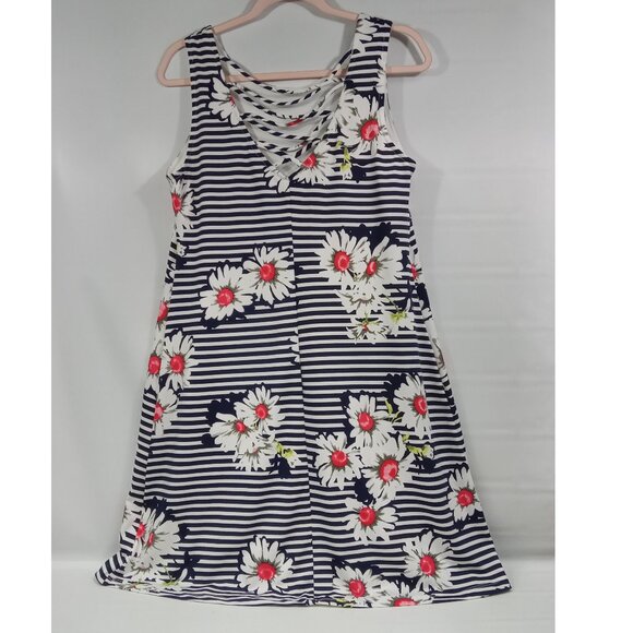 RN Studio by Ronni Nicole Floral Striped Tank Dress Size Large - Picture 3 of 7